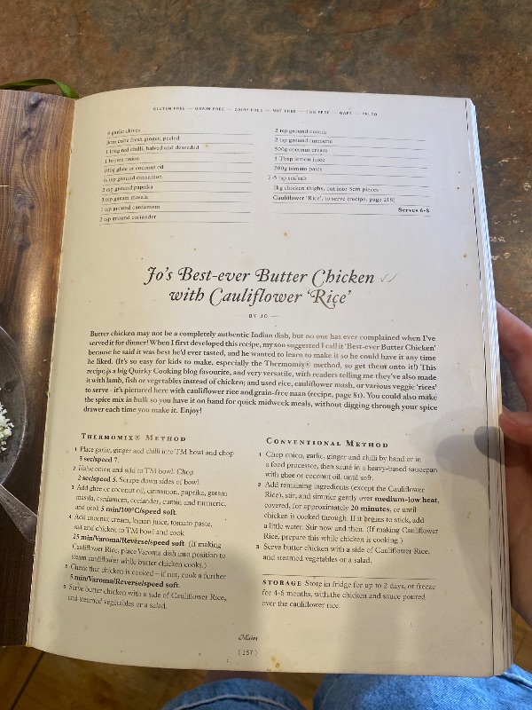 Jo's Best-ever Butter Chicken with Cauliflower 'Rice'